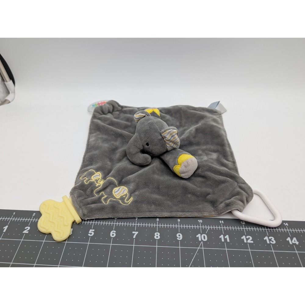 Stephan Baby Elephant Lovey Gray Rattle Security Blanket Stuffed Animal Toy